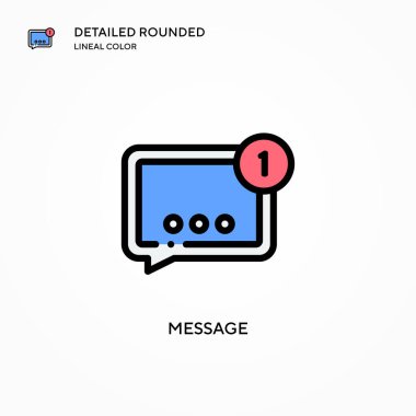 Mesaj vektör simgesi. Modern vektör illüstrasyon kavramları. Düzenlemesi ve kişiselleştirmesi kolay.