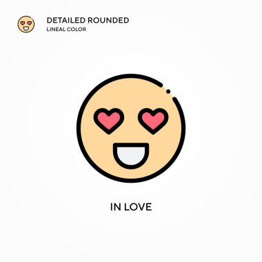 Aşk vektör ikonu. Modern vektör illüstrasyon kavramları. Düzenlemesi ve kişiselleştirmesi kolay.