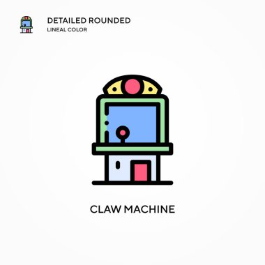 Pençe makinesi vektör simgesi. Modern vektör illüstrasyon kavramları. Düzenlemesi ve kişiselleştirmesi kolay.