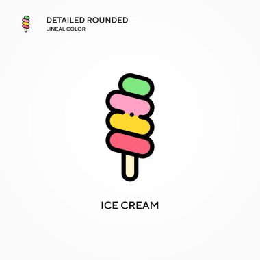 Dondurma vektör simgesi. Modern vektör illüstrasyon kavramları. Düzenlemesi ve kişiselleştirmesi kolay.