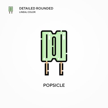 Dondurma vektör simgesi. Modern vektör illüstrasyon kavramları. Düzenlemesi ve kişiselleştirmesi kolay.