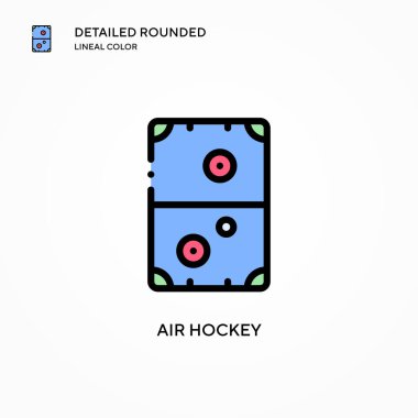 Hava hokeyi vektör simgesi. Modern vektör illüstrasyon kavramları. Düzenlemesi ve kişiselleştirmesi kolay.