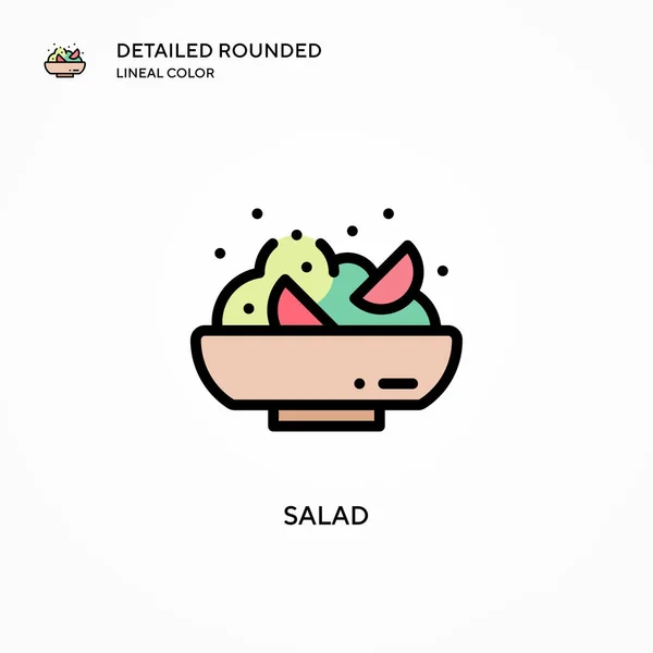 Salad Vector Icon Modern Vector Illustration Concepts Easy Edit Customize — Stock Vector