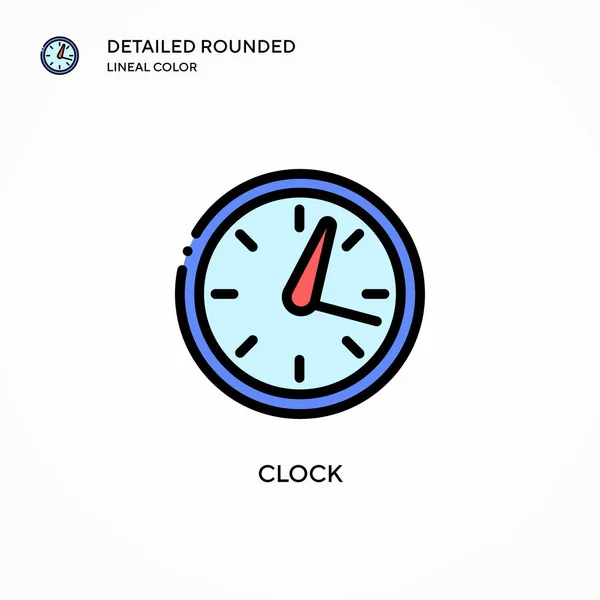 Reloj Icono Vectorial Conceptos Modernos Ilustración Vectorial Fácil Editar Personalizar — Vector de stock