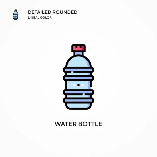 Water Bottle Vector Icon Modern Vector Illustration Concepts Easy Edit — Stock Vector