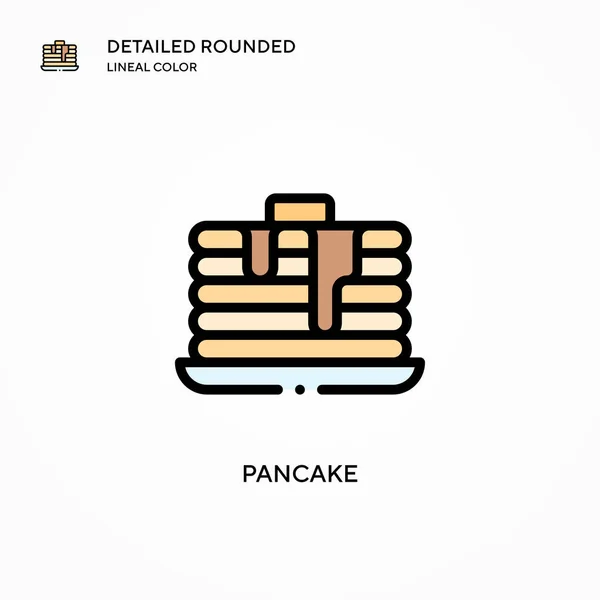 Pancake Vector Icon Modern Vector Illustration Concepts Easy Edit Customize — Stock Vector