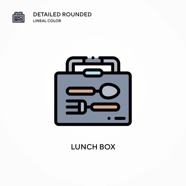 Almuerzo Icono Vector Caja Conceptos Modernos Ilustración Vectorial Fácil Editar — Vector de stock