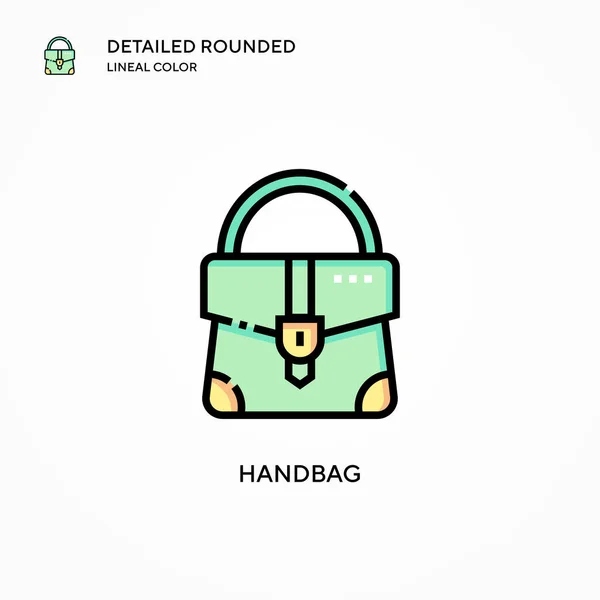 Handbag Vector Icon Modern Vector Illustration Concepts Easy Edit Customize — Stock Vector