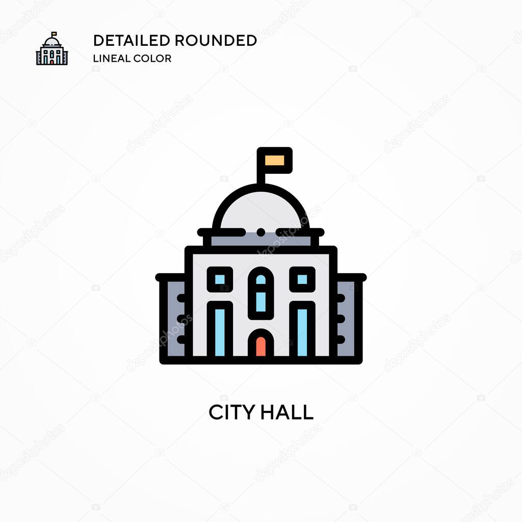 City hall vector icon. Modern vector illustration concepts. Easy to edit and customize.