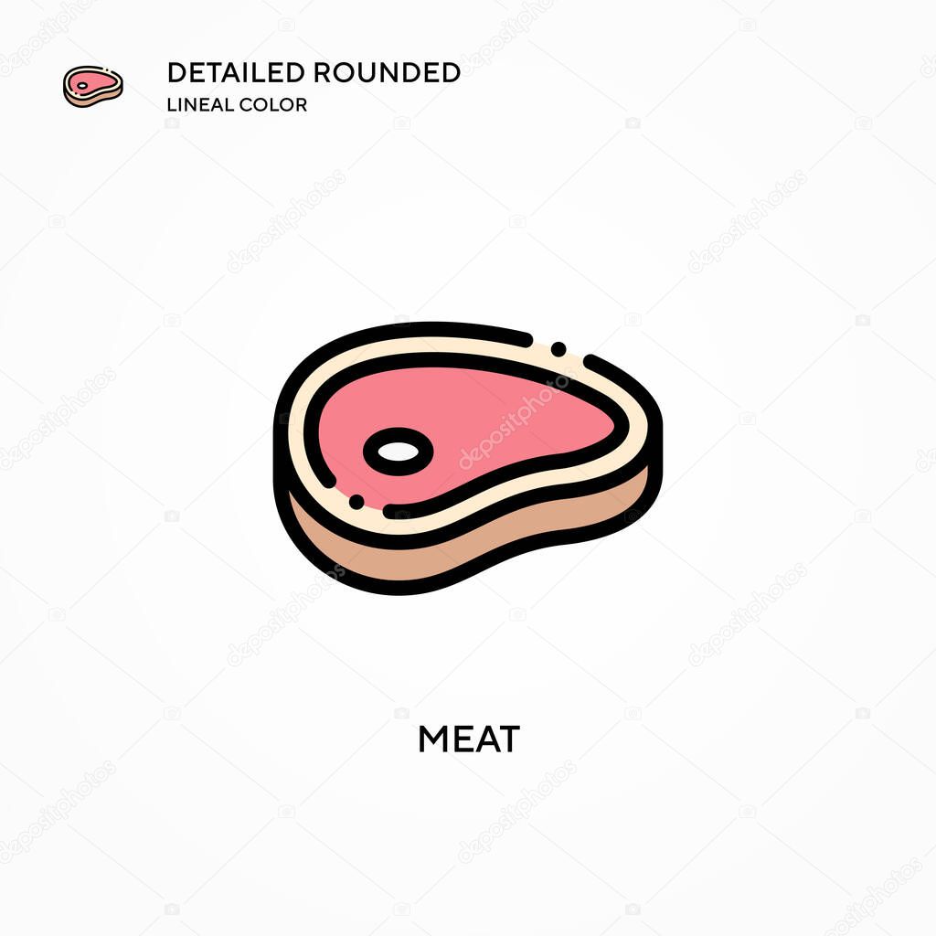 Meat vector icon. Modern vector illustration concepts. Easy to edit and customize.