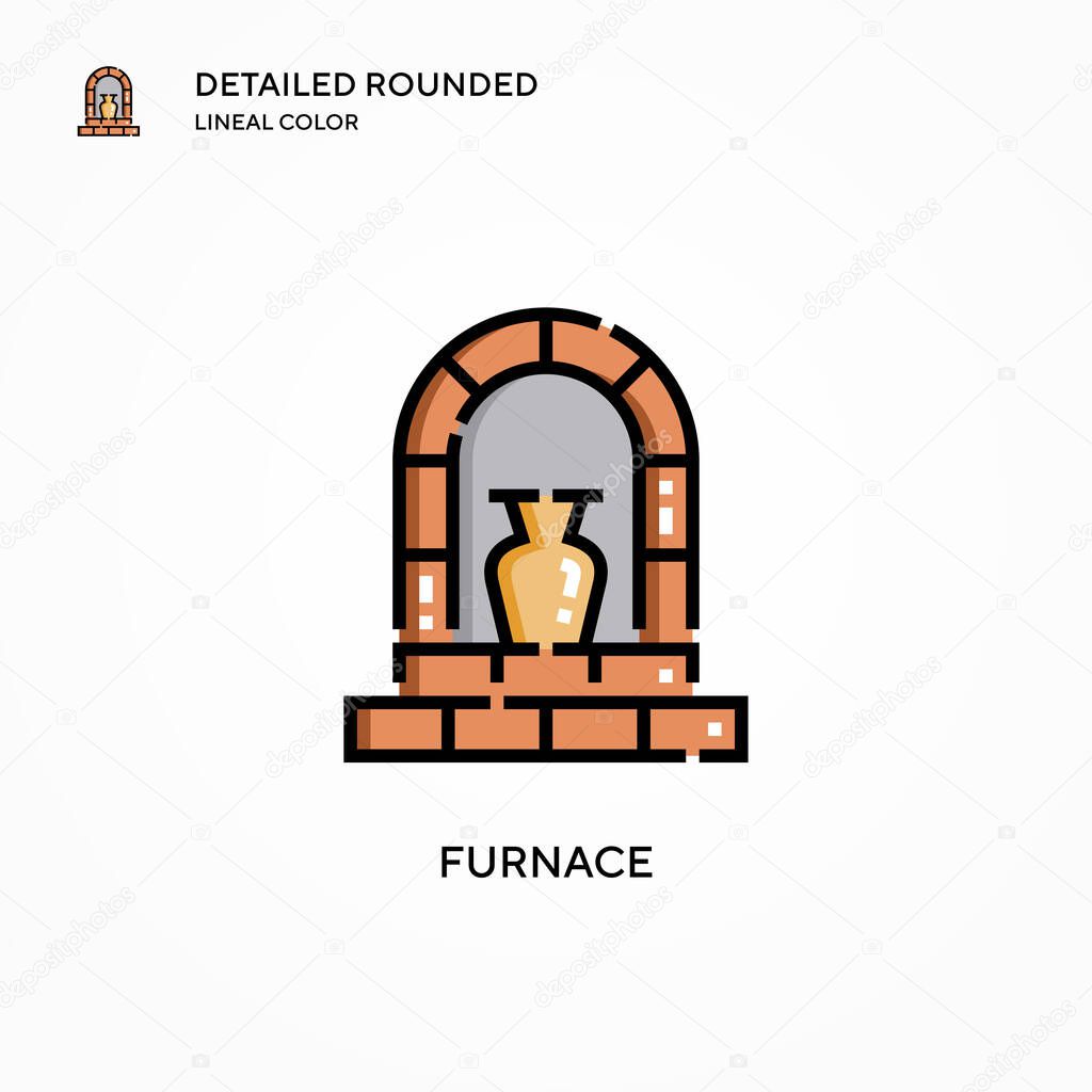 Furnace vector icon. Modern vector illustration concepts. Easy to edit and customize.