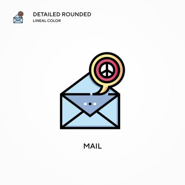Posta vektör simgesi. Modern vektör illüstrasyon kavramları. Düzenlemesi ve kişiselleştirmesi kolay.