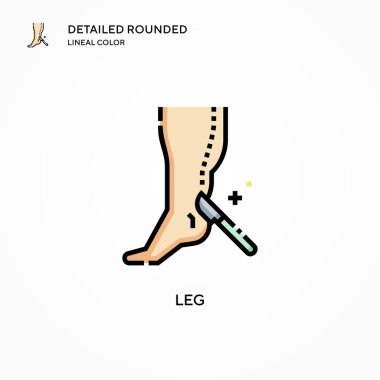 Bacak vektör simgesi. Modern vektör illüstrasyon kavramları. Düzenlemesi ve kişiselleştirmesi kolay.
