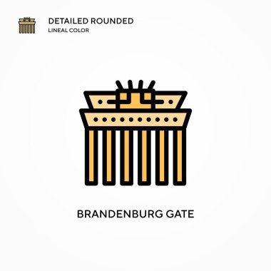 Brandenburg geçit vektör simgesi. Modern vektör illüstrasyon kavramları. Düzenlemesi ve kişiselleştirmesi kolay.