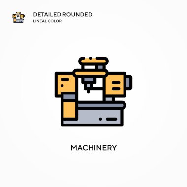 Makine vektör simgesi. Modern vektör illüstrasyon kavramları. Düzenlemesi ve kişiselleştirmesi kolay.