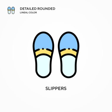 Terlik vektör simgesi. Modern vektör illüstrasyon kavramları. Düzenlemesi ve kişiselleştirmesi kolay.