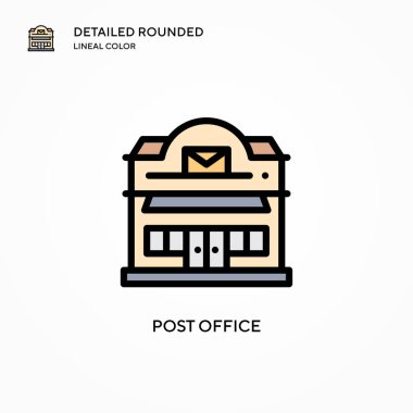 Postane vektör simgesi. Modern vektör illüstrasyon kavramları. Düzenlemesi ve kişiselleştirmesi kolay.