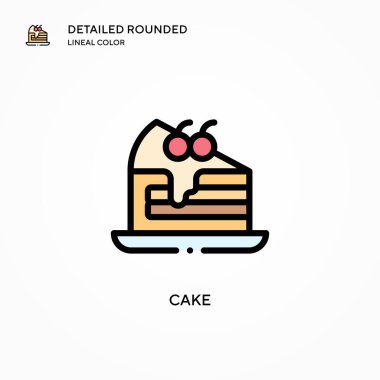 Kek vektör simgesi. Modern vektör illüstrasyon kavramları. Düzenlemesi ve kişiselleştirmesi kolay.