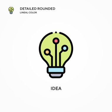 Fikir vektör simgesi. Modern vektör illüstrasyon kavramları. Düzenlemesi ve kişiselleştirmesi kolay.