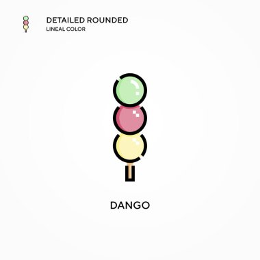 Dango vektör simgesi. Modern vektör illüstrasyon kavramları. Düzenlemesi ve kişiselleştirmesi kolay.