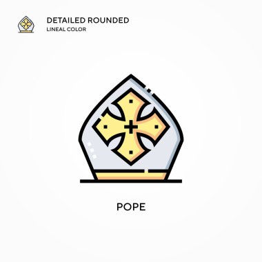 Papa vektör ikonu. Modern vektör illüstrasyon kavramları. Düzenlemesi ve kişiselleştirmesi kolay.