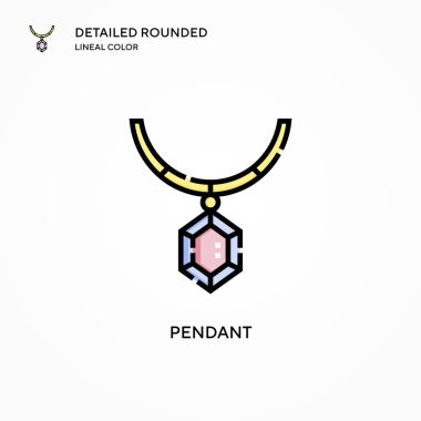 Kolye vektör simgesi. Modern vektör illüstrasyon kavramları. Düzenlemesi ve kişiselleştirmesi kolay.