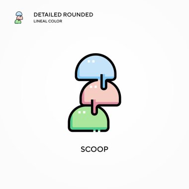 Kepçe vektör simgesi. Modern vektör illüstrasyon kavramları. Düzenlemesi ve kişiselleştirmesi kolay.