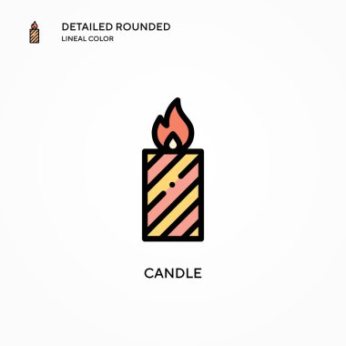Mum vektör simgesi. Modern vektör illüstrasyon kavramları. Düzenlemesi ve kişiselleştirmesi kolay.