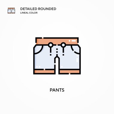 Pantolon vektör simgesi. Modern vektör illüstrasyon kavramları. Düzenlemesi ve kişiselleştirmesi kolay.