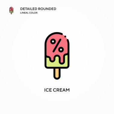 Dondurma vektör simgesi. Modern vektör illüstrasyon kavramları. Düzenlemesi ve kişiselleştirmesi kolay.