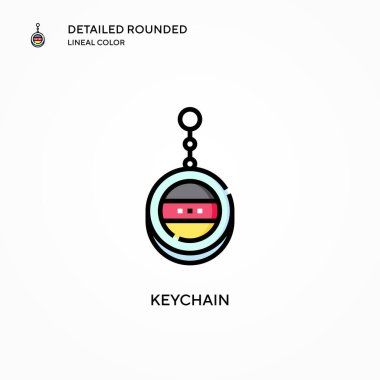 Anahtarlık vektör simgesi. Modern vektör illüstrasyon kavramları. Düzenlemesi ve kişiselleştirmesi kolay.