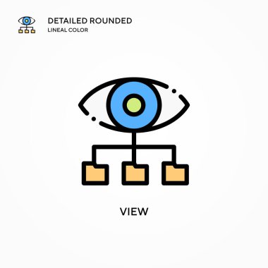 Vektör simgesini göster. Modern vektör illüstrasyon kavramları. Düzenlemesi ve kişiselleştirmesi kolay.
