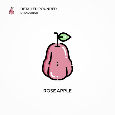 Gül elma vektör simgesi. Modern vektör illüstrasyon kavramları. Düzenlemesi ve kişiselleştirmesi kolay.