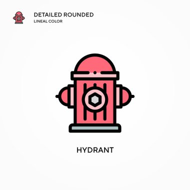 Yangın musluğu vektör simgesi. Modern vektör illüstrasyon kavramları. Düzenlemesi ve kişiselleştirmesi kolay.