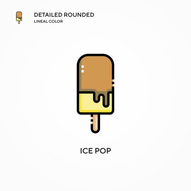 Buz popu vektör simgesi. Modern vektör illüstrasyon kavramları. Düzenlemesi ve kişiselleştirmesi kolay.