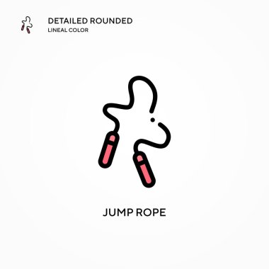 İp vektör simgesini atla. Modern vektör illüstrasyon kavramları. Düzenlemesi ve kişiselleştirmesi kolay.