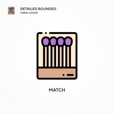 Vektör simgesini eşleştir. Modern vektör illüstrasyon kavramları. Düzenlemesi ve kişiselleştirmesi kolay.