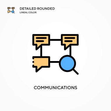 İletişim vektör simgesi. Modern vektör illüstrasyon kavramları. Düzenlemesi ve kişiselleştirmesi kolay.