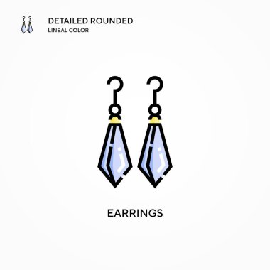 Küpe vektör ikonu. Modern vektör illüstrasyon kavramları. Düzenlemesi ve kişiselleştirmesi kolay.