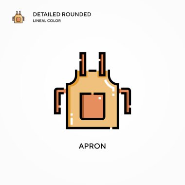 Önlük vektör simgesi. Modern vektör illüstrasyon kavramları. Düzenlemesi ve kişiselleştirmesi kolay.
