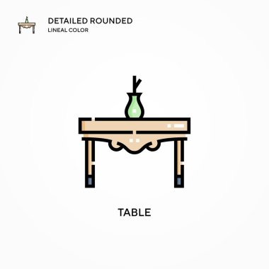 Tablo vektör simgesi. Modern vektör illüstrasyon kavramları. Düzenlemesi ve kişiselleştirmesi kolay.