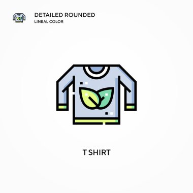 Tişört vektör simgesi. Modern vektör illüstrasyon kavramları. Düzenlemesi ve kişiselleştirmesi kolay.