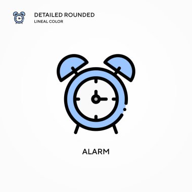 Alarm vektör simgesi. Modern vektör illüstrasyon kavramları. Düzenlemesi ve kişiselleştirmesi kolay.