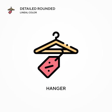 Askı vektör simgesi. Modern vektör illüstrasyon kavramları. Düzenlemesi ve kişiselleştirmesi kolay.