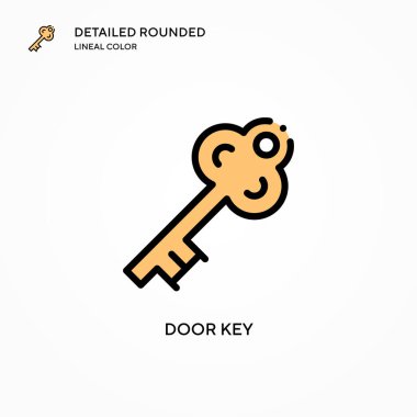 Kapı anahtarı vektör simgesi. Modern vektör illüstrasyon kavramları. Düzenlemesi ve kişiselleştirmesi kolay.
