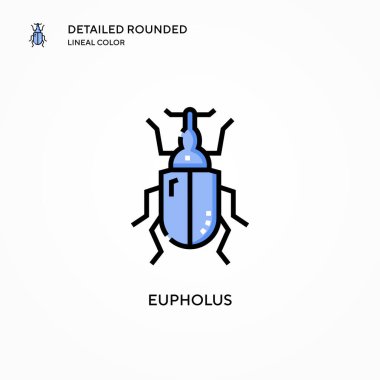 Eupholus vektör simgesi. Modern vektör illüstrasyon kavramları. Düzenlemesi ve kişiselleştirmesi kolay.