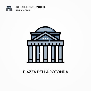 Piazza della rotonda vektör simgesi. Modern vektör illüstrasyon kavramları. Düzenlemesi ve kişiselleştirmesi kolay.