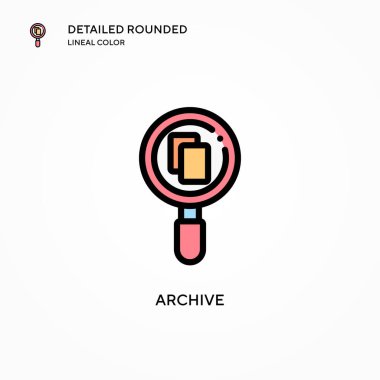 Arşiv vektör simgesi. Modern vektör illüstrasyon kavramları. Düzenlemesi ve kişiselleştirmesi kolay.