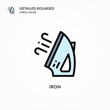 Demir vektör simgesi. Modern vektör illüstrasyon kavramları. Düzenlemesi ve kişiselleştirmesi kolay.