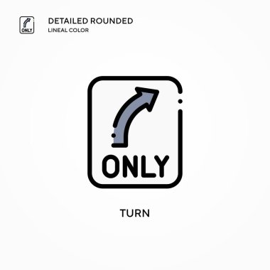 Vektör simgesini çevir. Modern vektör illüstrasyon kavramları. Düzenlemesi ve kişiselleştirmesi kolay.